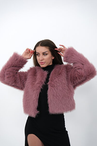 Ceylin Ceylan Pembe Gül Kurusu Suni Kürk