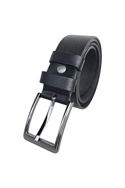 Kemerix %100 Hakiki Deri  3,5 cm Siyah Kemer