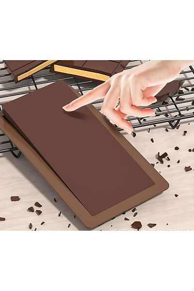 Ecolux Ecolux - 2 Pcs Dubai Chocolate Making Mold, Food-Fit, Odor-Free, Silicone, 8 Compartments 15X10Cm