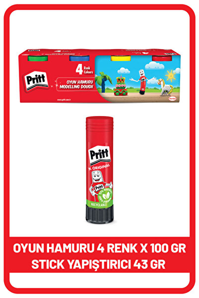 Pritt Stick 43 gr Shrink Oyun Hamuru 4 Renk X 100 gr