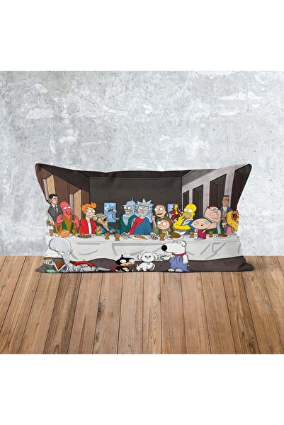 The Lucid Lab Champions Last Supper 30cm x 50cm Çift Taraflı Kırlent Kılıfı