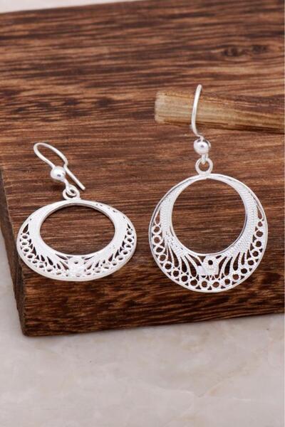 Sümer Telkari Halka Tasarım Telkari Gümüş Küpe 4620