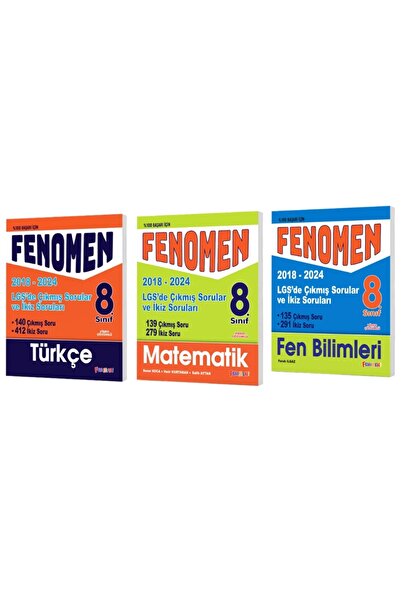 Fenomen Yayıncılık FENOMEN YAYINLARI 8. SINIF LGS Türkçe + Matematik + Fen Bi...