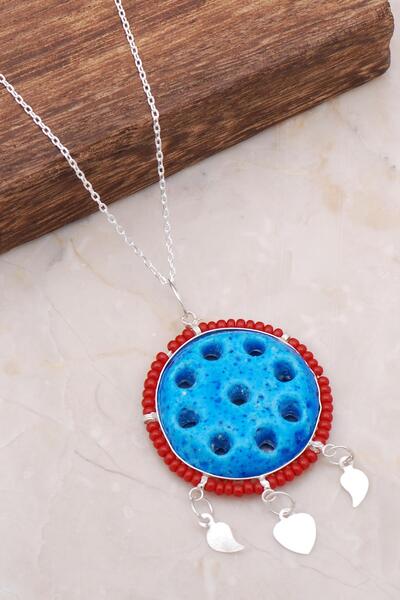 Sümer Telkari Süryani Nazar Boncuğu Dokuz Gözlü Gümüş Kolye 3673