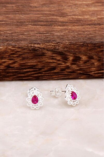 Sümer Telkari Taşlı Telkari Gümüş Küpe 4657