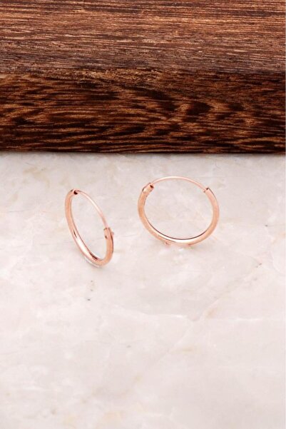 Sümer Telkari Rose Gümüş Küçük Boy Halka Küpe 4513