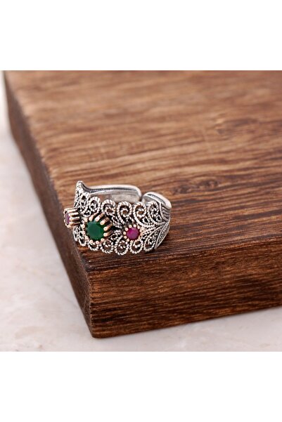 Sümer Telkari Telkari Işlemeli Gümüş Yüzük 2520