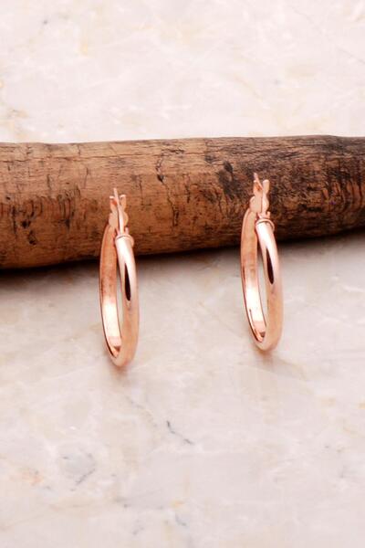 Sümer Telkari Rose Gümüş Halka Küpe 4497