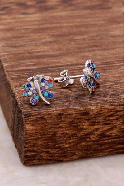 Sümer Telkari Mix Taşlı Yusufçuk Tasarımlı Gümüş Küpe 4018