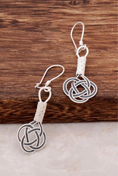 Sümer Telkari Kazaziye Işlemeli Elişi Tasarım Gümüş Küpe 4228