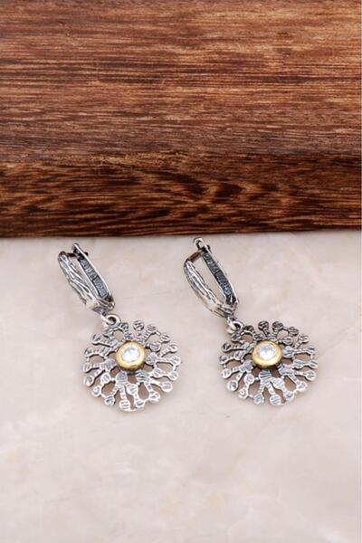 Sümer Telkari Kar Tanesi Tasarım Gümüş Küpe 4546