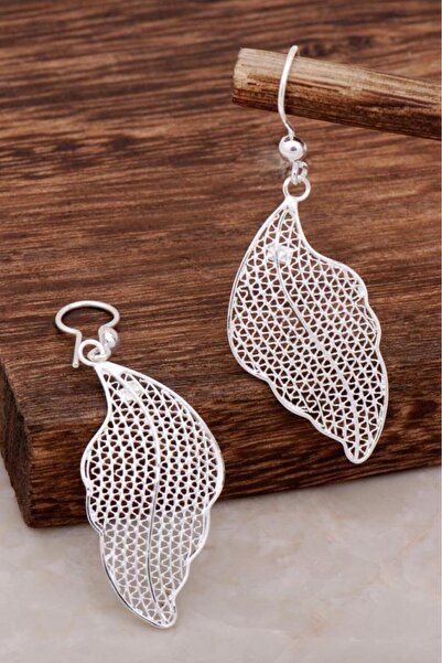 Sümer Telkari Yaprak Tasarım Telkari Gümüş Küpe 4610