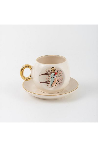 BSK Ceramic Handmade - Kingfisher Coffee Cup