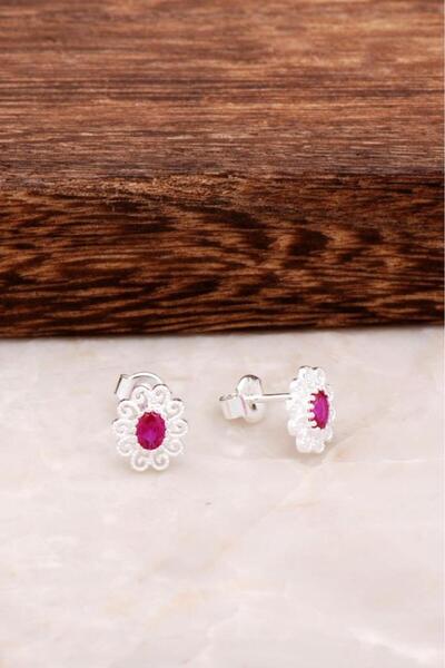 Sümer Telkari Taşlı Telkari Gümüş Küpe 4661