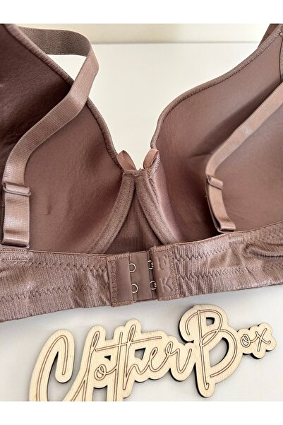 F.K Non-Padded Wire C Cap Glossy Fabric Gathering Bra