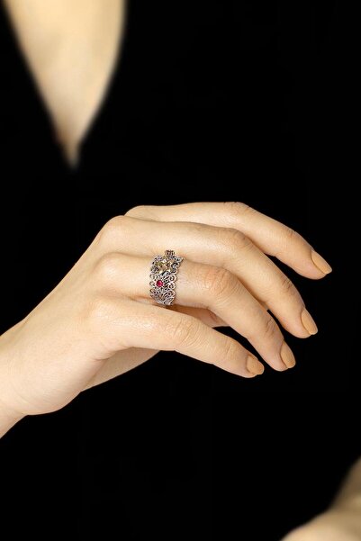 Sümer Telkari Telkari Işlemeli Tasarım Gümüş Yüzük 2517