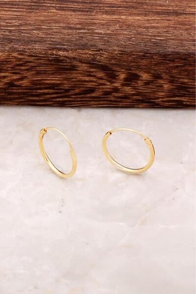 Sümer Telkari Altın Yaldızlı Gümüş Küçük Boy Halka Küpe 4511