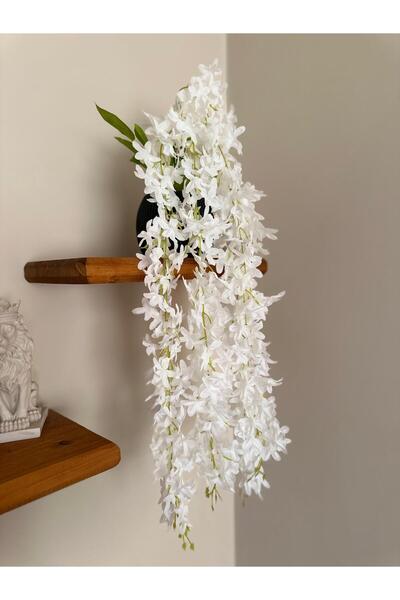 LABURN Yapay Sarkan Akasya Çiçek Dekor Saksılı Sarkıt Çiçek Dekorasyon