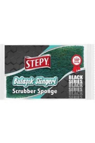 STEPY Black Flat Double Dish Sponge