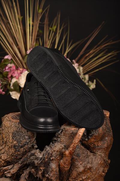 JAMES FRANCO Erkek Kışlık %100 Hakiki Deri Siyah Casual Ayakkabı Kaydırmaz Taban Ve Su Geçirmez