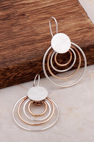 Sümer Telkari Halka Tasarım El Yapımı Gümüş Küpe 4895