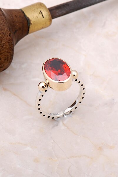 Sümer Telkari Lal Elişi Gümüş Tektaş Yüzük 3025