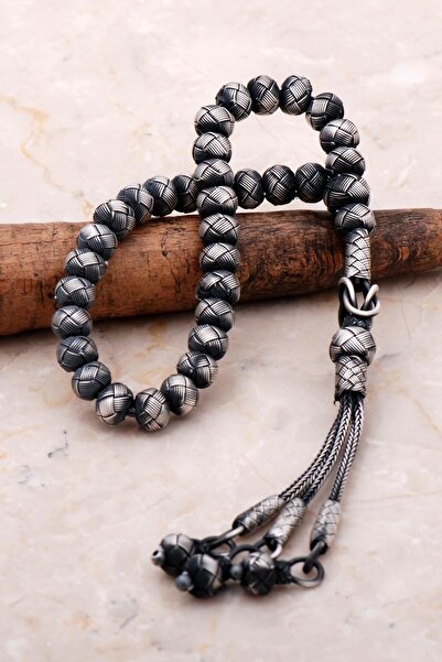 Sümer Telkari Kazaziye El Sarması Gümüş Küçük Boy Tesbih 111