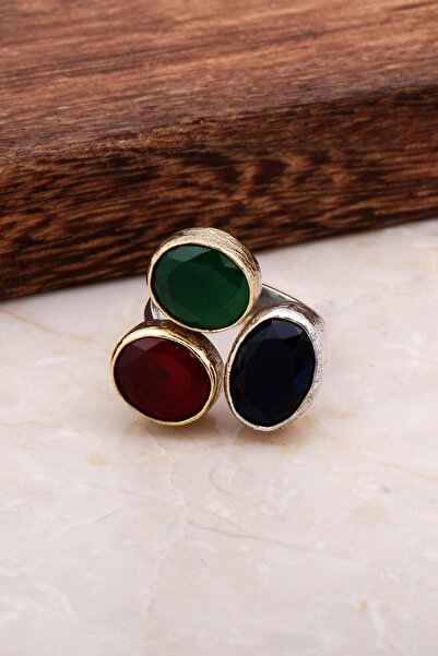 Sümer Telkari Üç Başlı Tasarım Gümüş Yüzük 2999