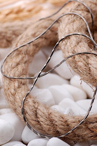 Sümer Telkari Oksitli Italyan Gümüş Yılan Zincir 46