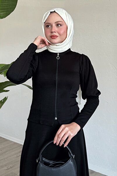 InStyle Fish Sleeve Black Skirt Suit