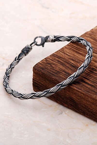 Sümer Telkari Kazaziye Işlemeli El Sarması Gümüş Bileklik 3222