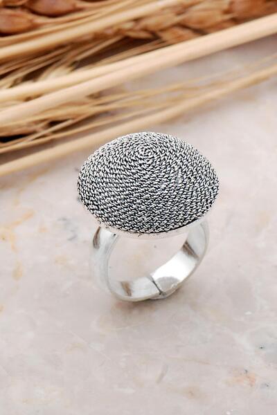 Sümer Telkari Telkari Sarma Elişi Gümüş Yüzük 3228