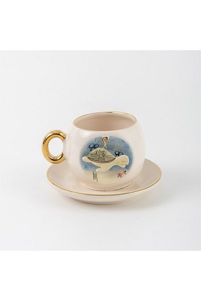 BSK Caretta Ceramic Coffee Cup - Handmade