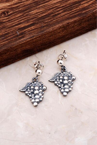 Sümer Telkari Mazruna Üzüm Salkımı Tasarım Gümüş Küpe 4780