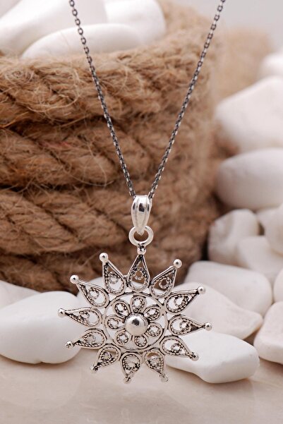 Sümer Telkari Telkari Işlemeli Yıldız Tasarımlı Gümüş Kolye 115