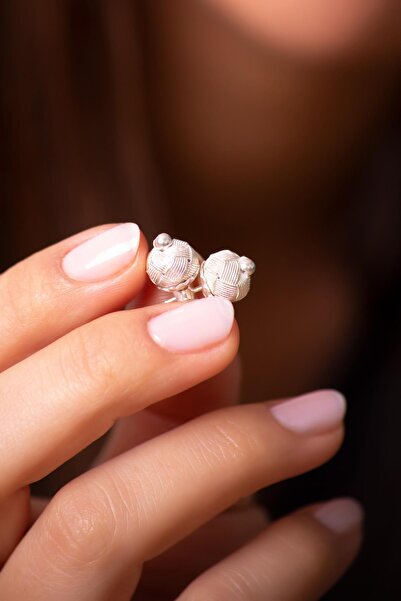 Sümer Telkari Kazaziye El Sarması Mini Gümüş Küpe 490