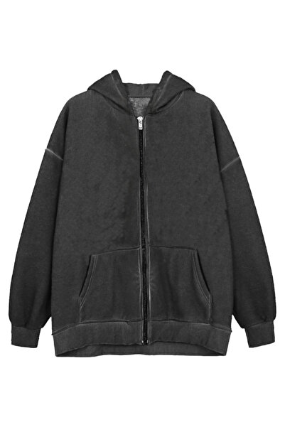 Carpe Füme Yıkamalı Basic Oversize Hırka