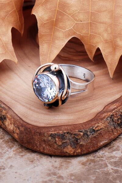 Sümer Telkari Kuvars Taşlı Elişi Gümüş Tasarım Yüzük 2984