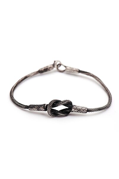 Sümer Telkari Kazaziye El Sarması Oksitlenmiş Gümüş Bileklik 198