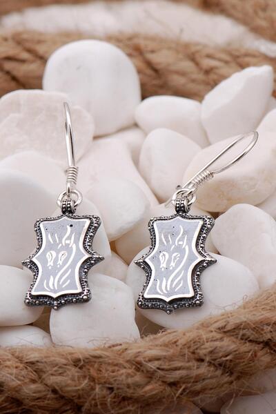 Sümer Telkari Savat Işçiliği Laleli Gümüş Küpe 43