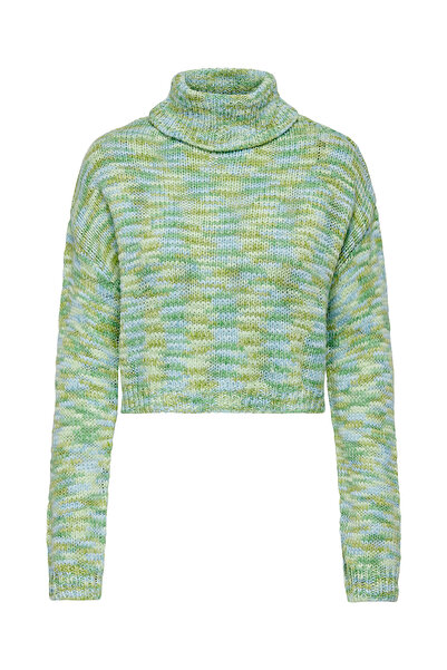 ONLY Women's Onleloise Turtleneck Long Sleeve Knitted Sweater 15327584   Green