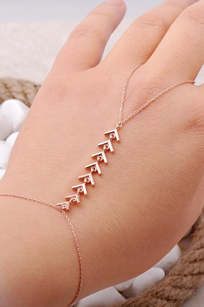 Sümer Telkari Balık Sırtı Şahmeran Rose Gümüş Yüzüklü Bileklik 44