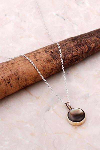 Sümer Telkari Sedef Elişi Trend Gümüş Kolye 6931