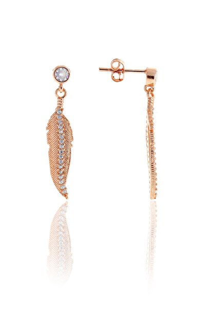 Sümer Telkari Rose Gümüş Yaprak Küpe 5120