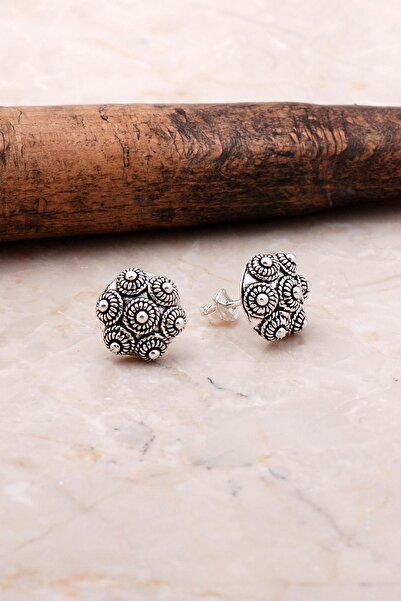 Sümer Telkari Telkari Işlemeli Elişi Sarma Gümüş Küpe 5174