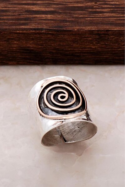 Sümer Telkari Çekiç Dövme El Yapımı Gümüş Yüzük 489