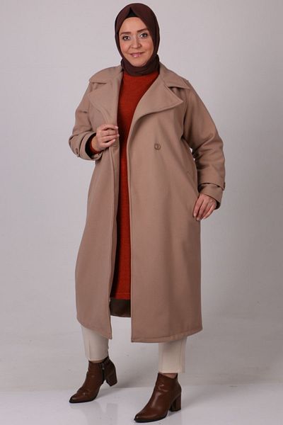 Eslina 23085 Παλτό Blazer Stamp Mink Plus Size