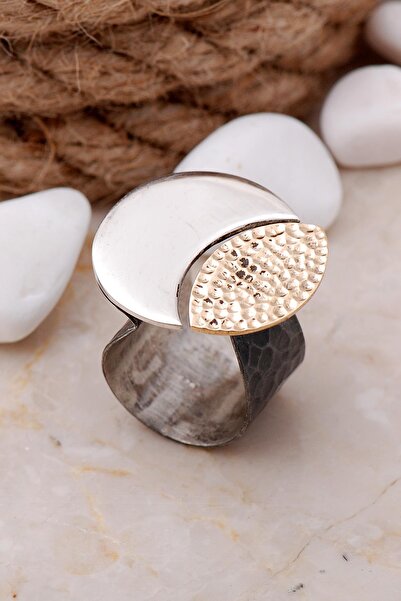 Sümer Telkari Çekiç Dövme Elişi Gümüş Yüzük 3498