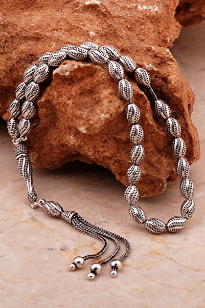 Sümer Telkari Usta İşi Özel Üretim Elişi Telkari Eskitme Gümüş Tesbih 347