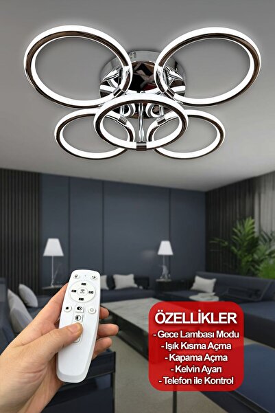 RSCOLLECTIONS Kumandalı Krom Çift Yönlü İthal Modern Yüksek Işık Gücü Modern ...